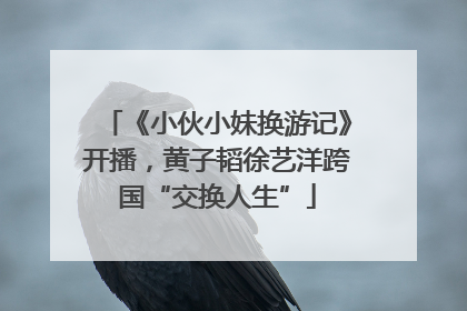 《小伙小妹换游记》开播，黄子韬徐艺洋跨国“交换人生”