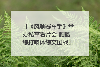 《风驰赛车手》举办私享看片会 酷酷综打响体综突围战