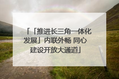 「推进长三角一体化发展」内联外畅 同心建设开放大通道