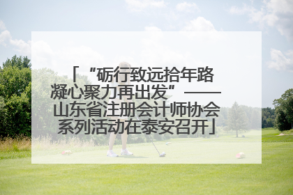“砺行致远拾年路 凝心聚力再出发”——山东省注册会计师协会系列活动在泰安召开