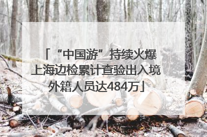 “中国游”持续火爆 上海边检累计查验出入境外籍人员达484万
