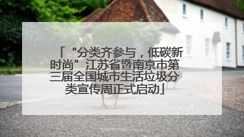 “分类齐参与，低碳新时尚”江苏省暨南京市第三届全国城市生活垃圾分类宣传周正式启动