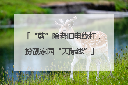 “剪”除老旧电线杆，扮靓家园“天际线”