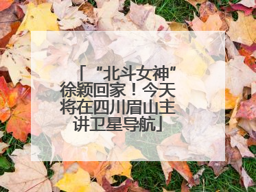 “北斗女神”徐颖回家！今天将在四川眉山主讲卫星导航