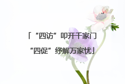 “四访”叩开千家门“四促”纾解万家忧