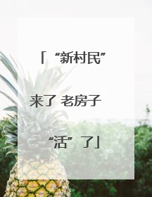 “新村民”来了 老房子“活”了