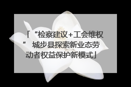 “检察建议+工会维权” 城步县探索新业态劳动者权益保护新模式