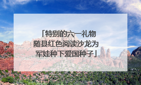 特别的六一礼物 随县红色阅读沙龙为军娃种下爱国种子