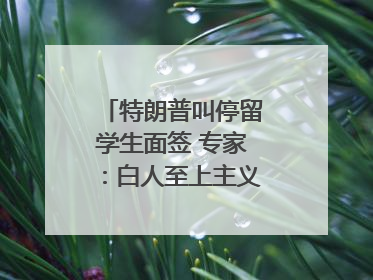 特朗普叫停留学生面签 专家：白人至上主义者的种族构成忧虑｜封面头条
