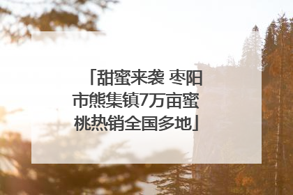甜蜜来袭 枣阳市熊集镇7万亩蜜桃热销全国多地