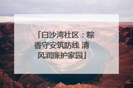 白沙湾社区：粽香守安筑防线 清风润廉护家园