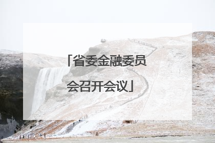 省委金融委员会召开会议