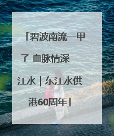 碧波南流一甲子 血脉情深一江水｜东江水供港60周年