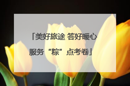 美好旅途 答好暖心服务“粽”点考卷