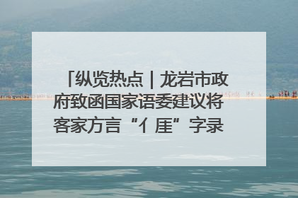 纵览热点｜龙岩市政府致函国家语委建议将客家方言“亻厓”字录入《新华字典》引发热议，当地回应