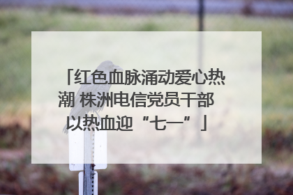 红色血脉涌动爱心热潮 株洲电信党员干部以热血迎“七一”