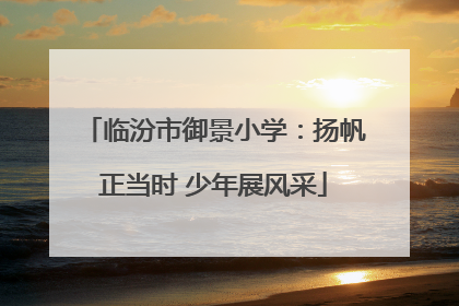 临汾市御景小学：扬帆正当时 少年展风采