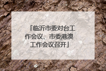 临沂市委对台工作会议、市委港澳工作会议召开