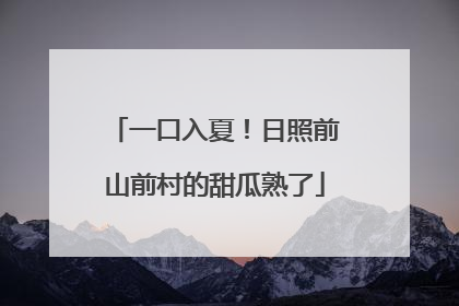 一口入夏！日照前山前村的甜瓜熟了