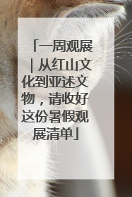 一周观展｜从红山文化到亚述文物，请收好这份暑假观展清单