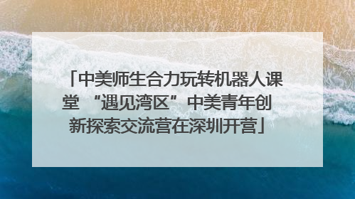 中美师生合力玩转机器人课堂 “遇见湾区”中美青年创新探索交流营在深圳开营