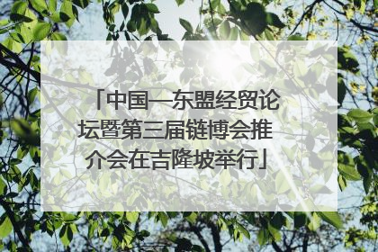 中国—东盟经贸论坛暨第三届链博会推介会在吉隆坡举行