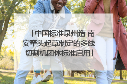 中国标准泉州造 南安牵头起草制定的多线切割机团体标准启用