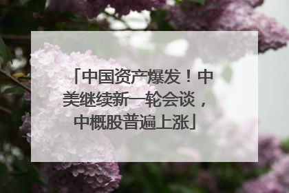 中国资产爆发！中美继续新一轮会谈，中概股普遍上涨