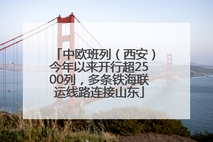 中欧班列（西安）今年以来开行超2500列，多条铁海联运线路连接山东