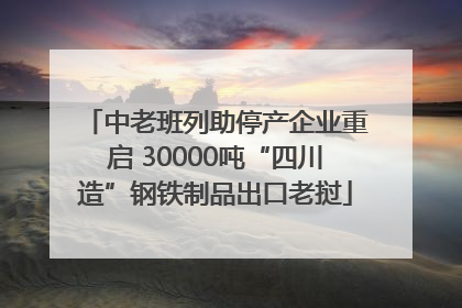 中老班列助停产企业重启 30000吨“四川造”钢铁制品出口老挝