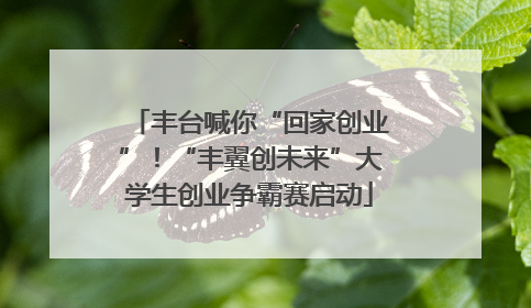 丰台喊你“回家创业”！“丰翼创未来”大学生创业争霸赛启动