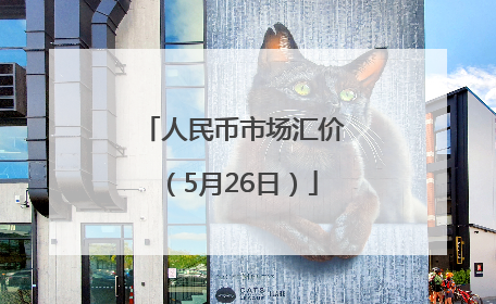 人民币市场汇价（5月26日）