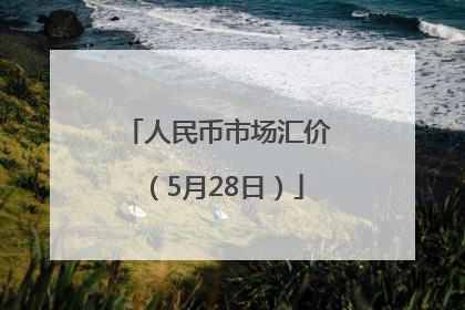 人民币市场汇价（5月28日）