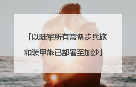 以陆军所有常备步兵旅和装甲旅已部署至加沙