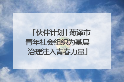 伙伴计划│菏泽市青年社会组织为基层治理注入青春力量