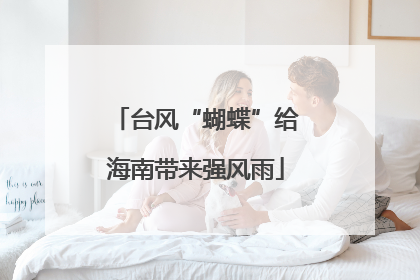台风“蝴蝶”给海南带来强风雨