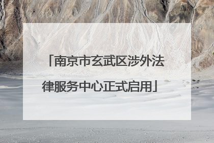 南京市玄武区涉外法律服务中心正式启用