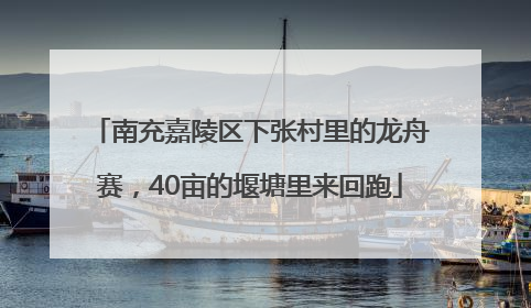 南充嘉陵区下张村里的龙舟赛，40亩的堰塘里来回跑