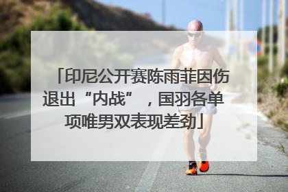 印尼公开赛陈雨菲因伤退出“内战”，国羽各单项唯男双表现差劲