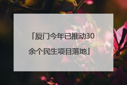 厦门今年已推动30余个民生项目落地