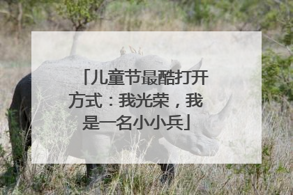 儿童节最酷打开方式：我光荣，我是一名小小兵