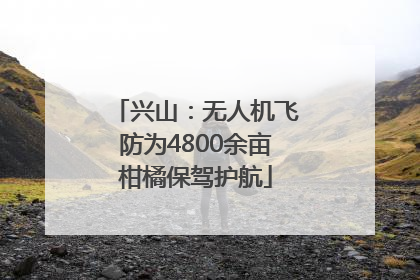 兴山：无人机飞防为4800余亩柑橘保驾护航