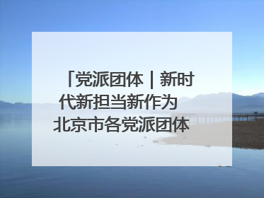 党派团体｜新时代新担当新作为 北京市各党派团体这么干！