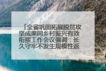 全省巩固拓展脱贫攻坚成果同乡村振兴有效衔接工作会议强调：长久守牢不发生规模性返贫致贫底线 王宁出席并讲话 王予波主持