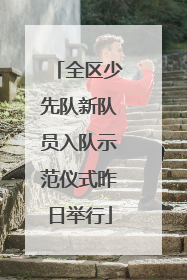 全区少先队新队员入队示范仪式昨日举行