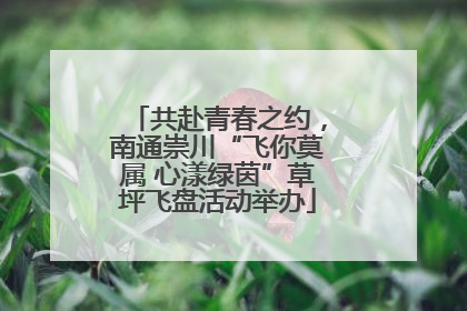 共赴青春之约，南通崇川“飞你莫属 心漾绿茵”草坪飞盘活动举办