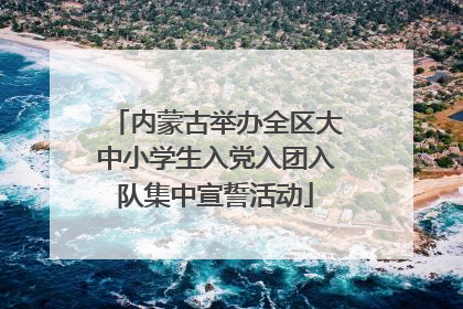 内蒙古举办全区大中小学生入党入团入队集中宣誓活动