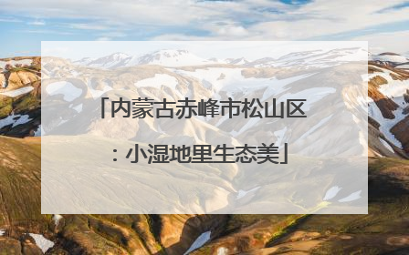 内蒙古赤峰市松山区：小湿地里生态美