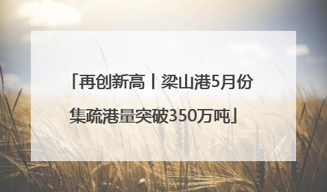 再创新高丨梁山港5月份集疏港量突破350万吨