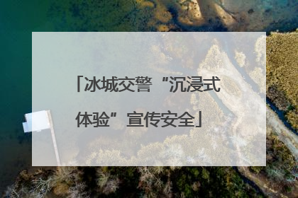 冰城交警“沉浸式体验”宣传安全